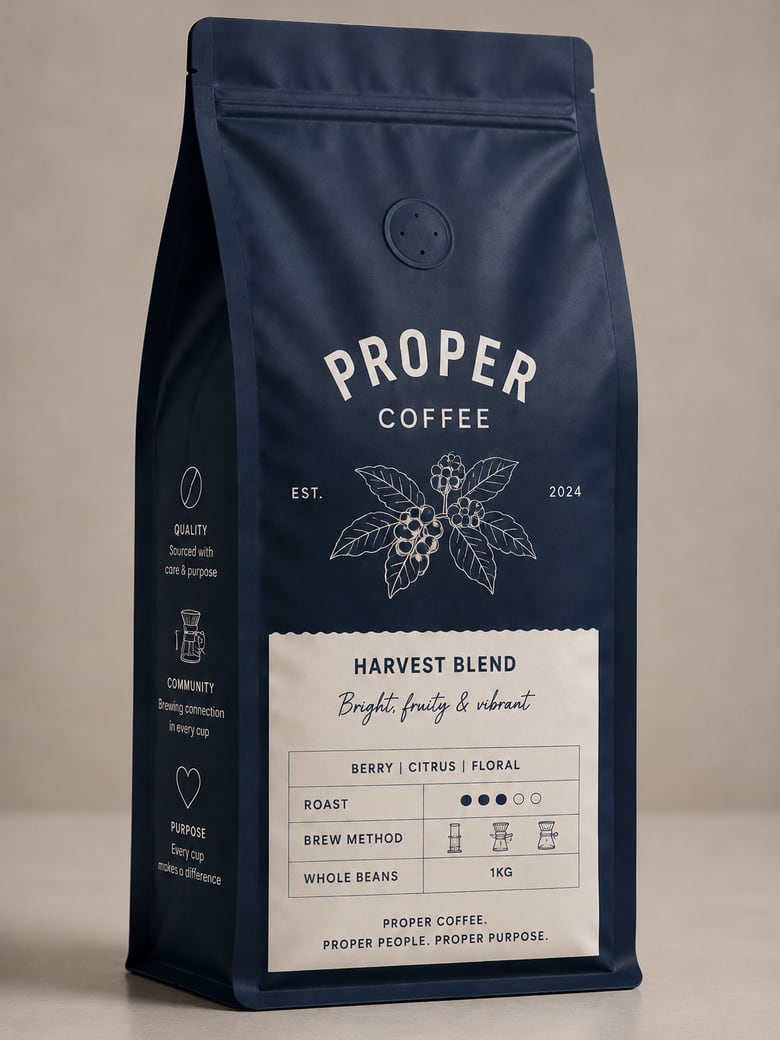 Harvest Blend coffee bag